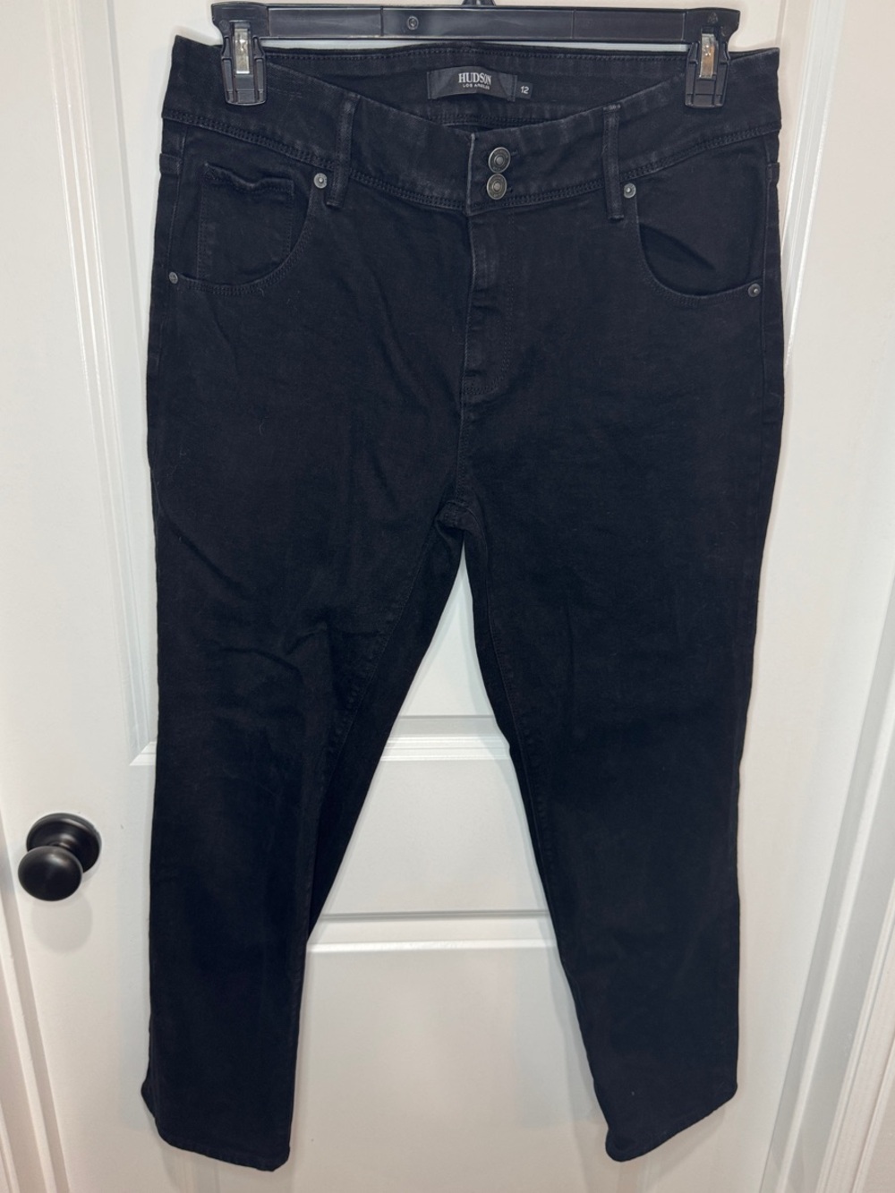 Hudson Jeans Straight-Leg Black Denim